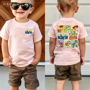 2026 Short Sleeve Anime T-Shirt for Kids Boys Girls Cartoon Toy Story Summer Fashion Top Casual Street Sweatshirt boys and girls