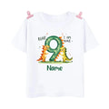 Custom Name Dinosaur Birthday T-Shirt Boys 3rd Birthday Shirt Roar I Am Three Kids Party Outfit Personalized Gift