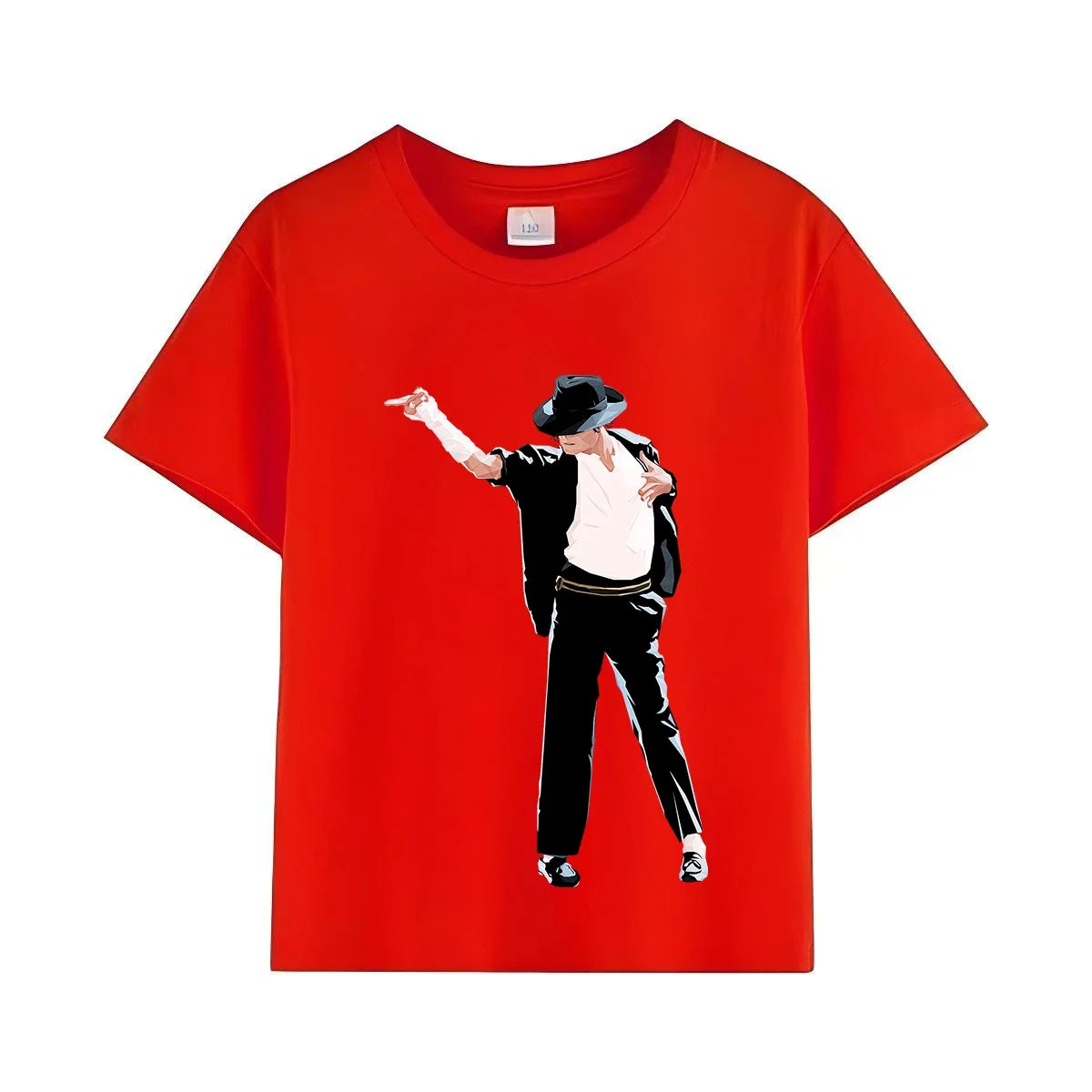 Kids Michael Jackson Rock T Shirt Crew Neck Short Sleeve Boys Girls Summer Casual Fashion Children Daily Tops